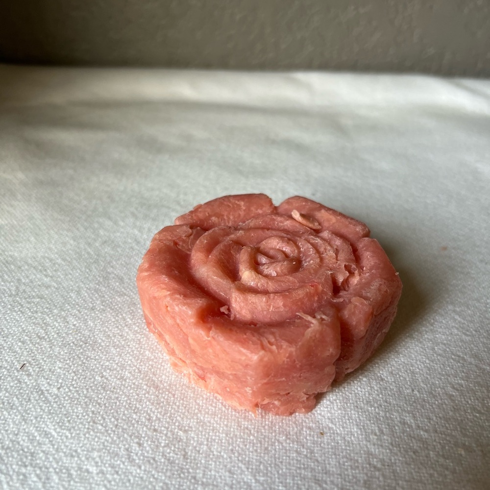 Handcrafted watermelon rose shaped soap